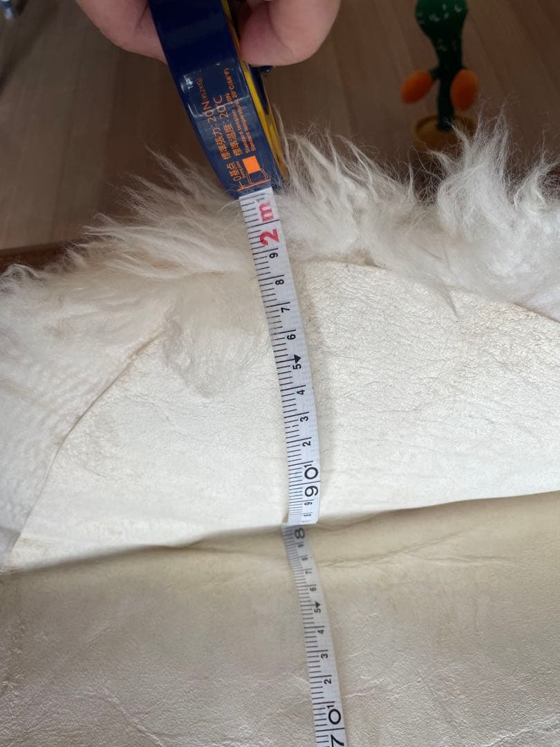 【値下げ】ラムスキン ムートンラグ　羊皮ラグ　200センチ