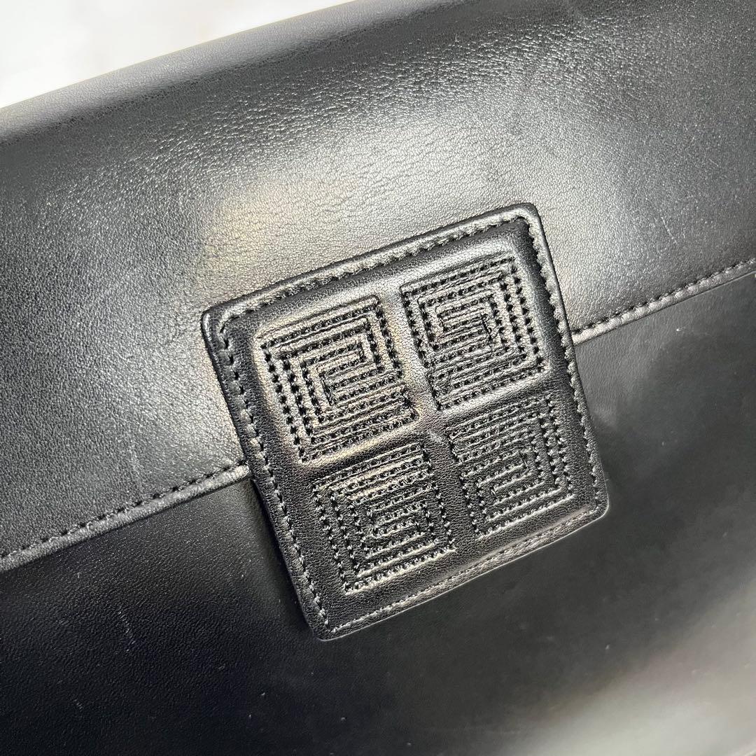 【美品】GIVENCHY フォーマルバッグ 4Gロゴ 冠婚葬祭 レザー ブラック