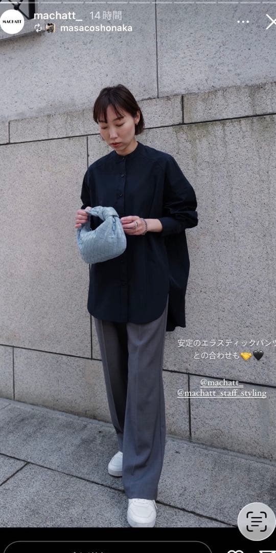 新品タグ付　MACHATT スタンドカラーオーバーシャツ