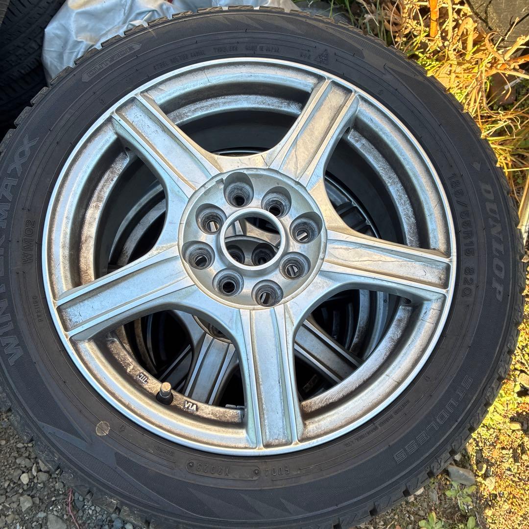 DUNLOP 185/55R15 タイヤ・ホイール4本セット スタッドレス