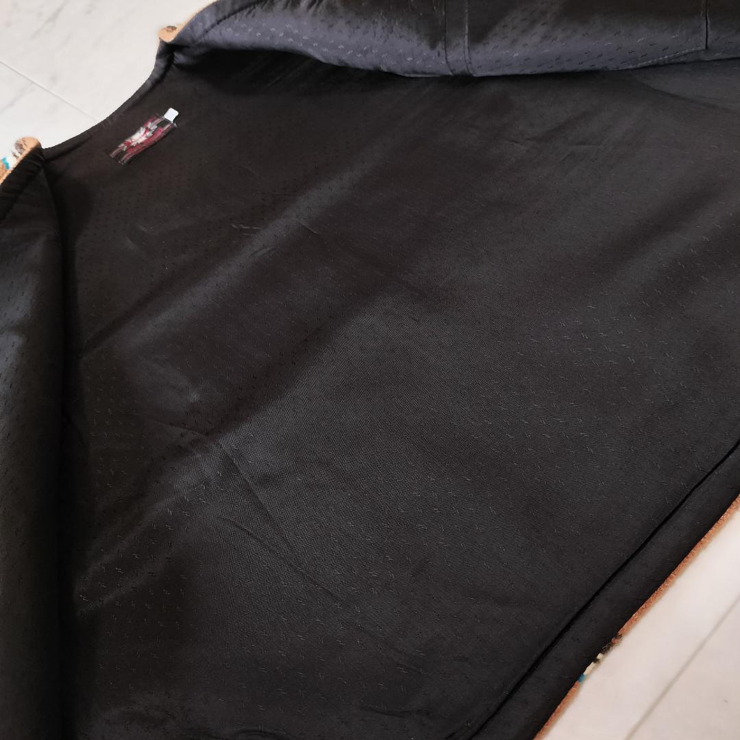 希少レア柄 センチネラ 40 ポインテッドチマヨベスト 裏地付き ブラウン L