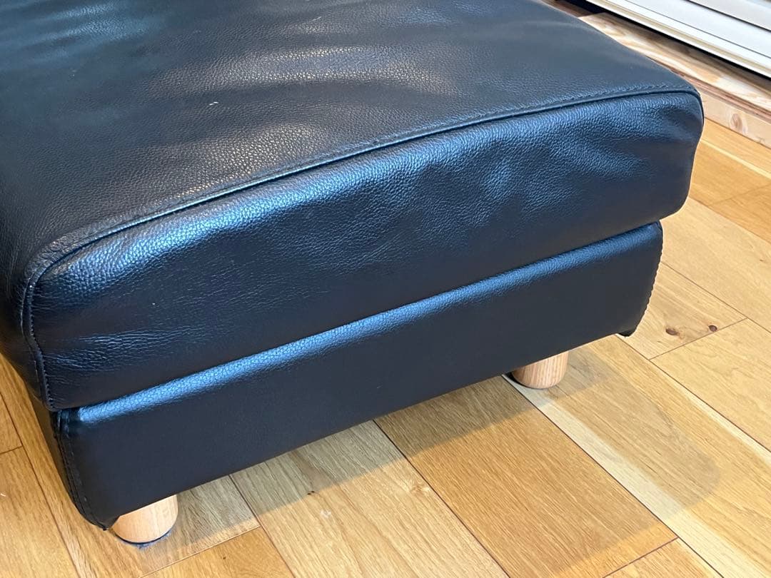 無印良品 オットマン ブラック レザー 販売終了品