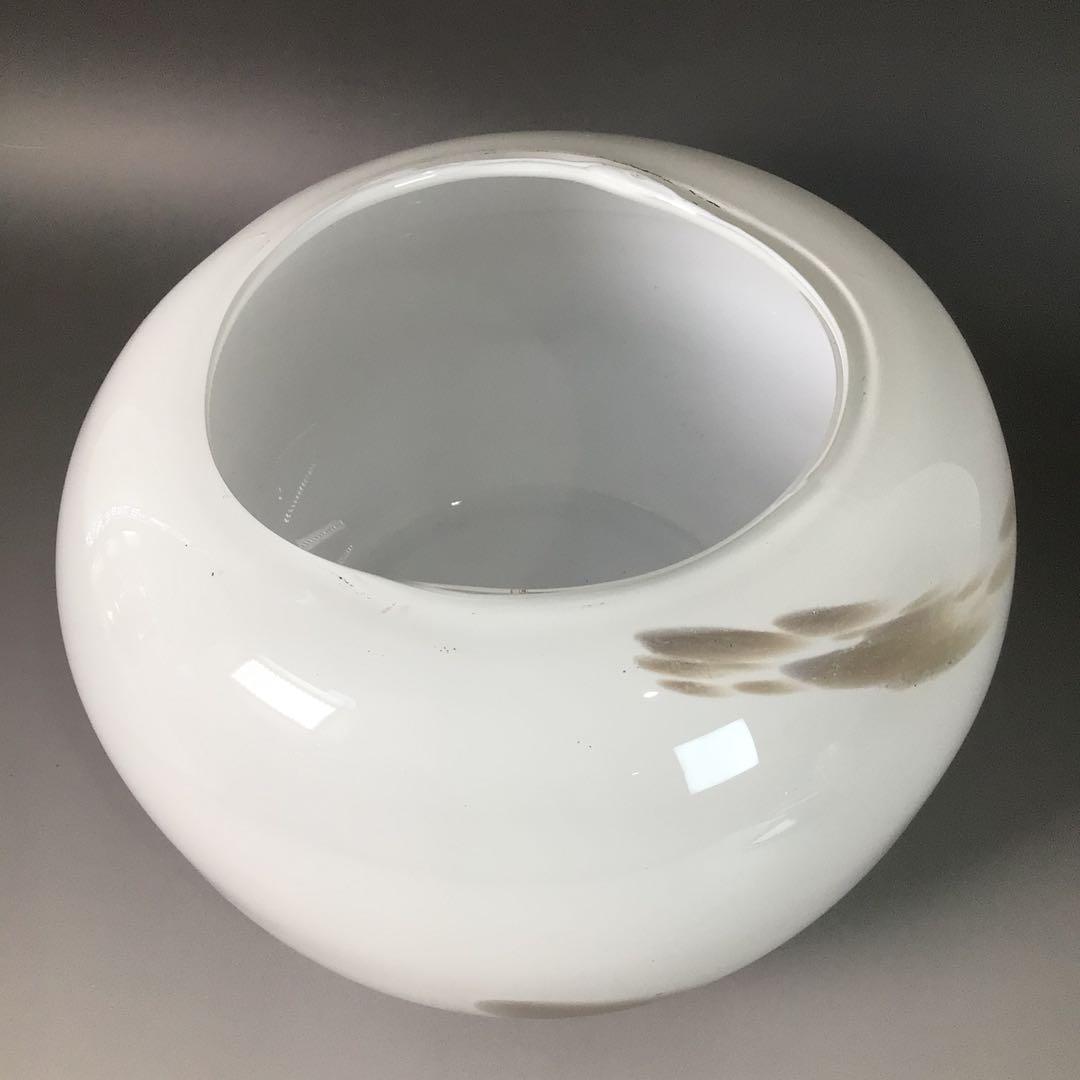 Ｒ７６４　水指　『笹川光友造』『大徳寺　太田大梅　箱書』『硝子水指』　共箱