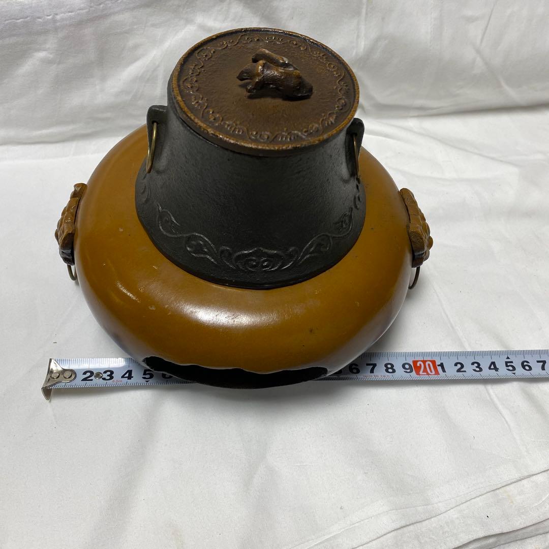 唐銅 鬼面風炉釜　コレクション用