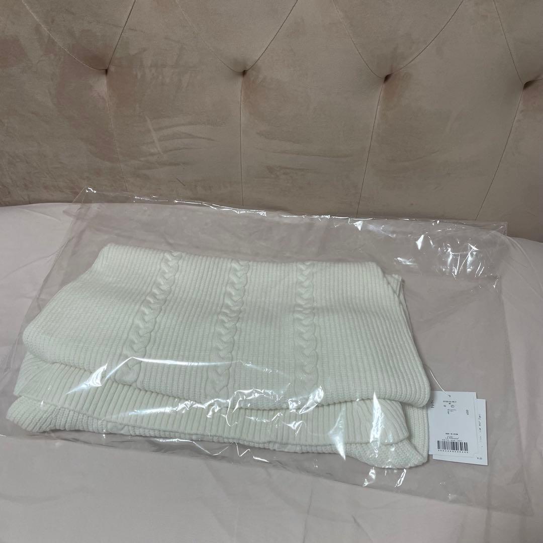 ミシェルマカロン ギャザーオフショルニットワンピース