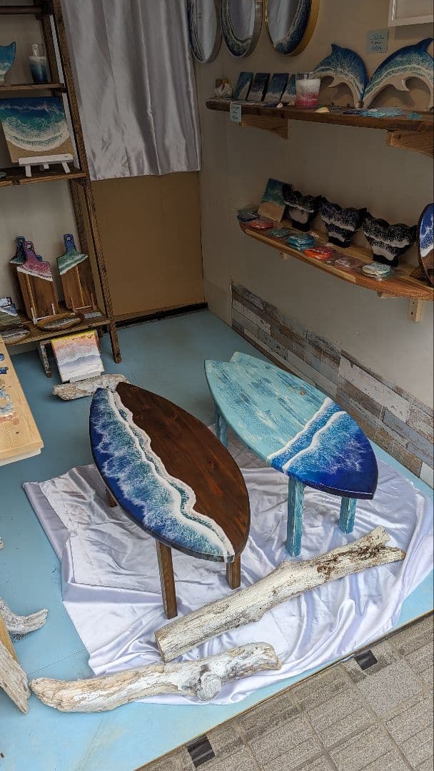 サーフィン・ボディボード Ocean surf cafetable