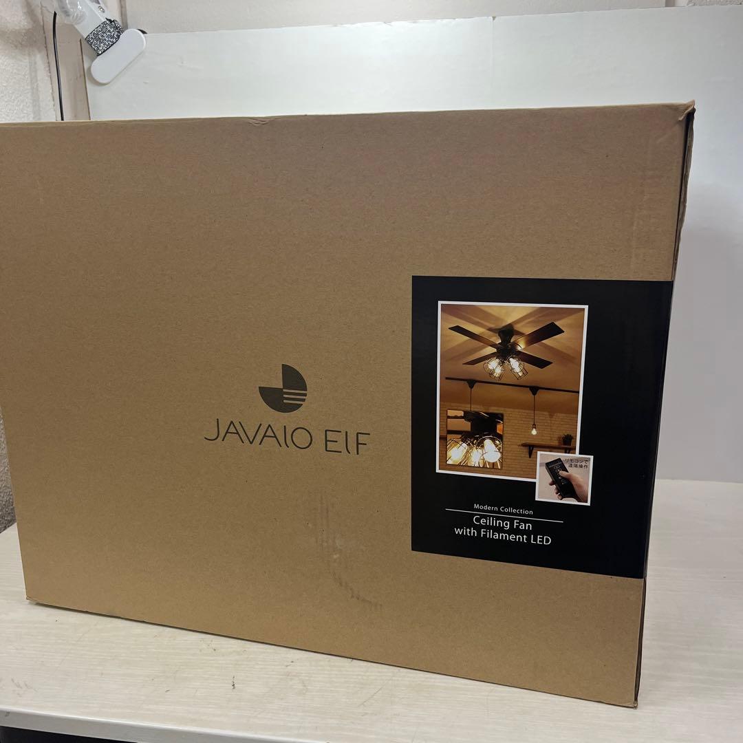 K シーリングファン ブラック　JAVAlO ELF JE-CF003-BK