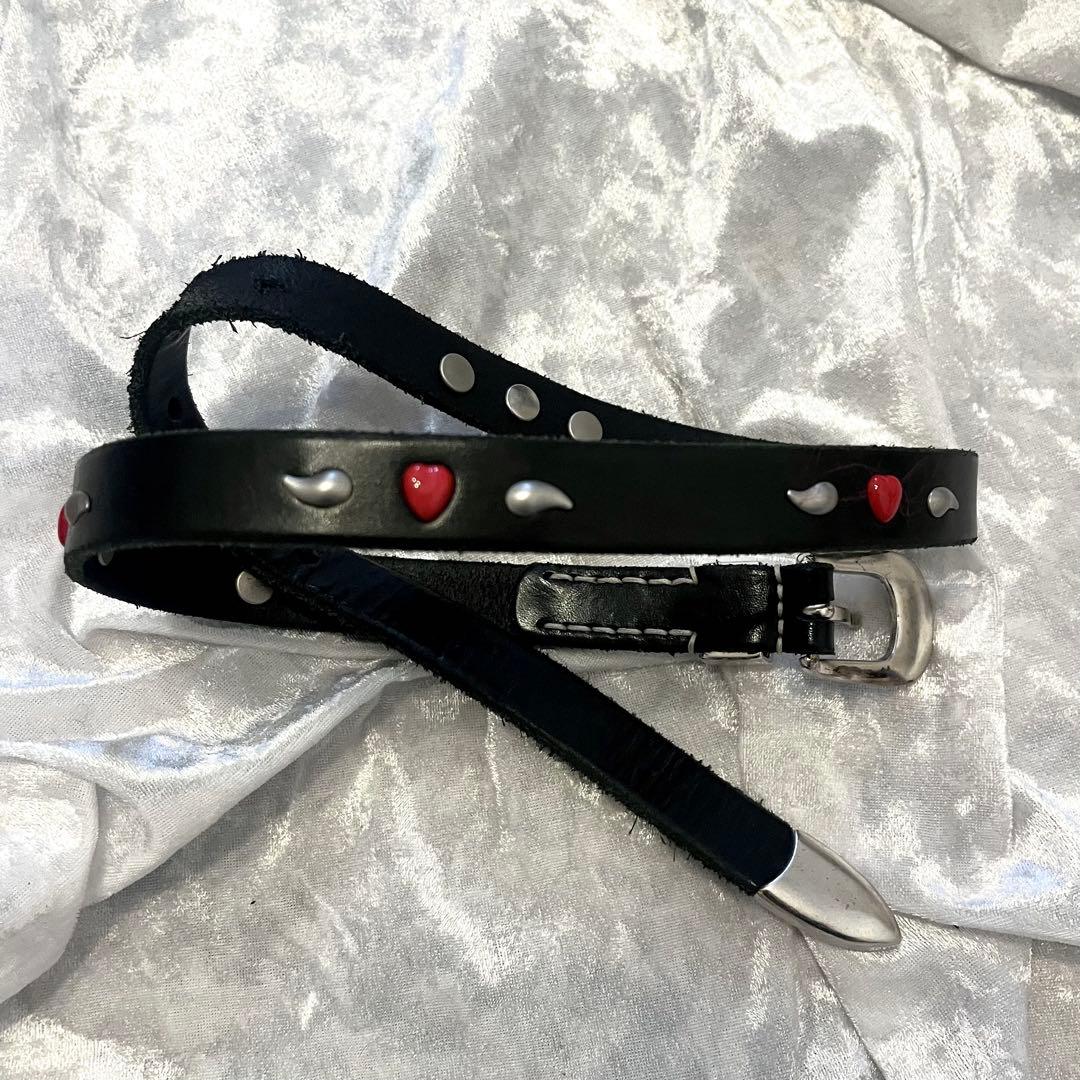 OUR LEGACY 2CM LOVE & TEAR レザー ベルト ハート