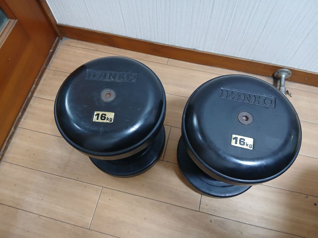 ①IVANKO(イヴァンコ) SDKR ダンベル(ラバー) 16kg x 1個