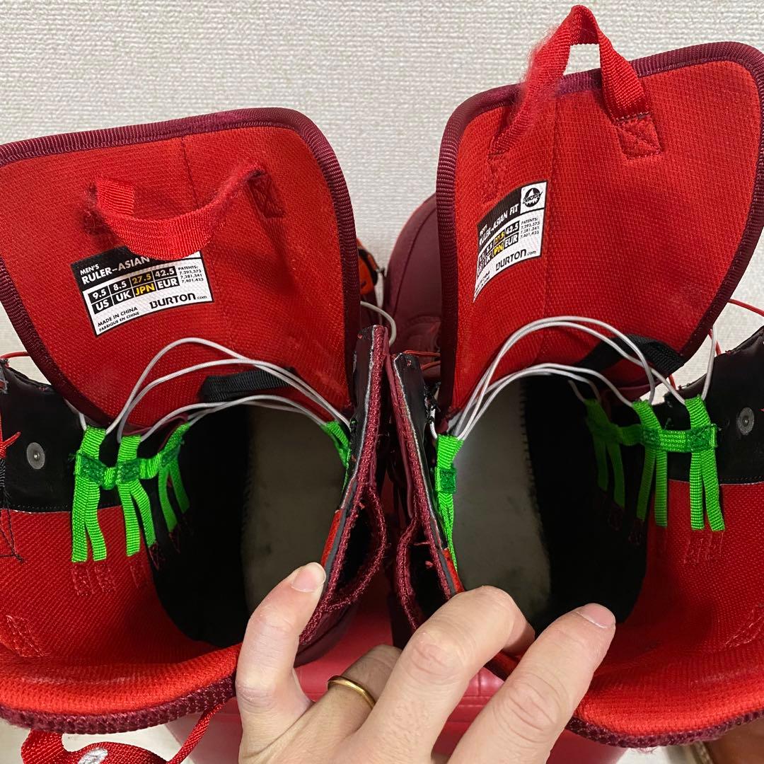 Burton 27.5 スノボブーツ　RULER レッド　クイックレース
