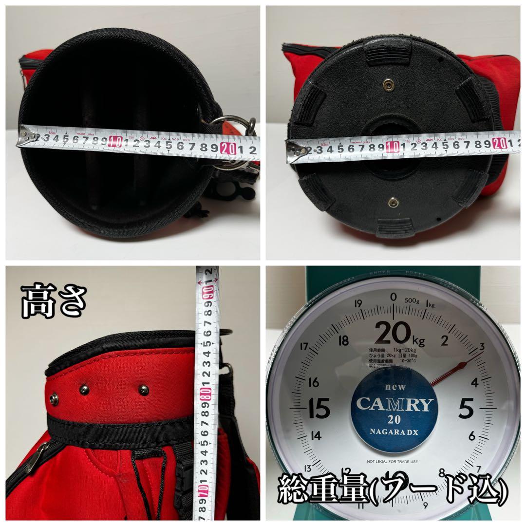 【貴重】POLO GOLF ラルフローレン キャディバッグ 口枠3分割 レッド