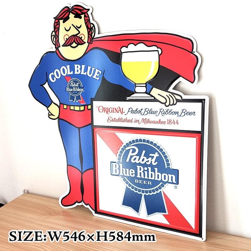 パブストブルーリボン ブリキ看板 ビール アメリカン 雑貨 おしゃれ 壁掛け新品