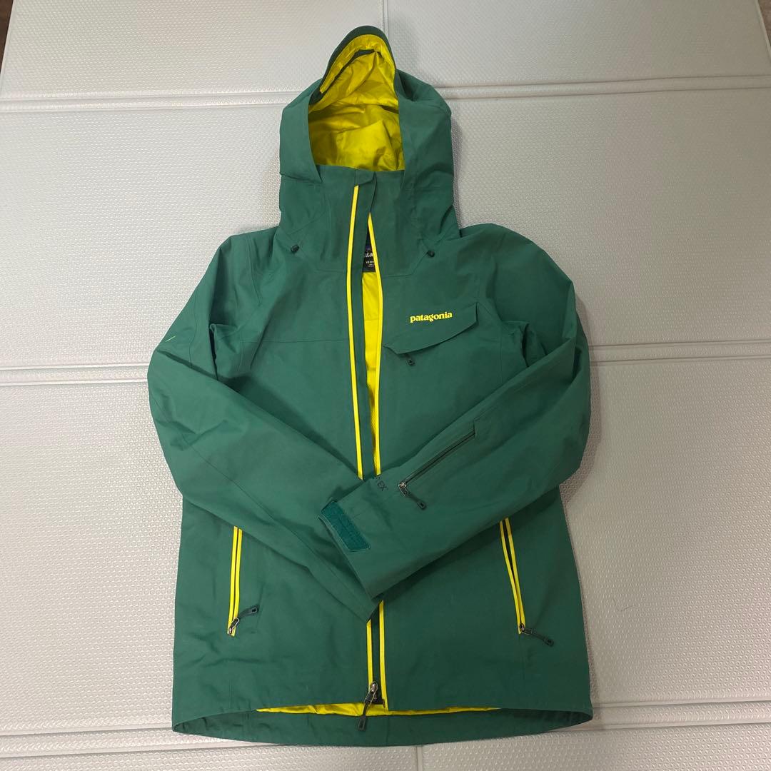 patagonia パウダーボウル　ゴアテックス　緑/黄色