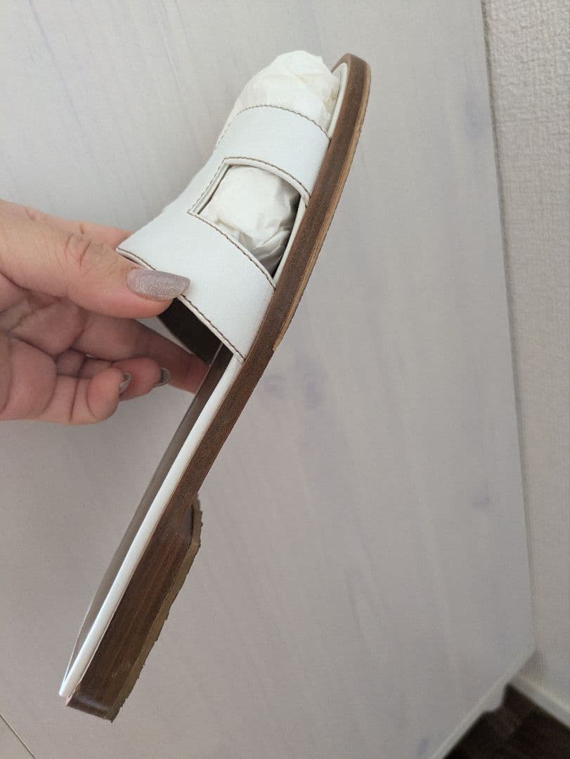 【MT】HERMES サンダル 《オラン》 オラン　ホワイト37　37.5