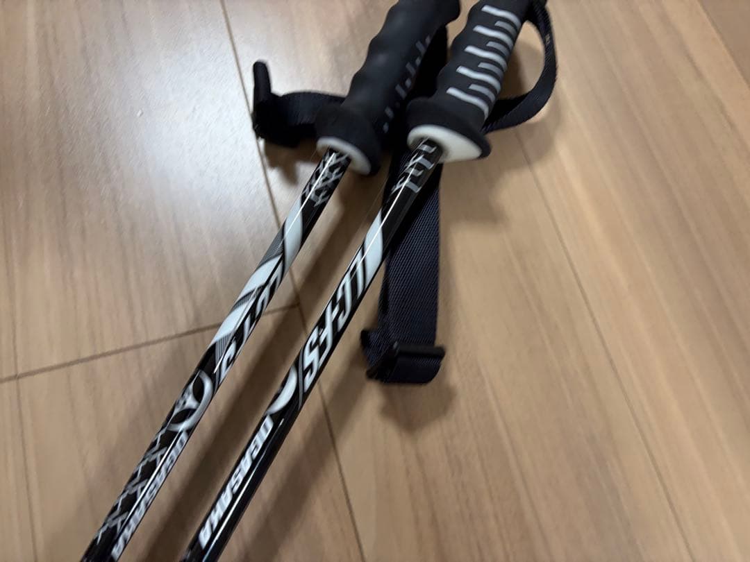 ★美品★お洒落　オガサカ スキーストック 収縮ポール　調整可能　デモ技術選