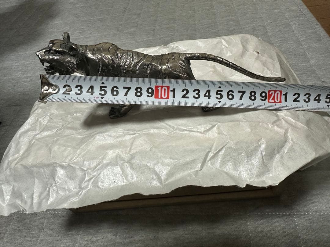 最終値下げ‼️高岡銅器　洋銀白虎