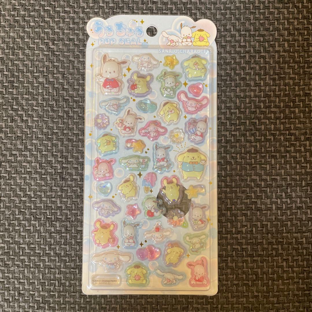 サンリオ　ボンボンドロップシール　うるちゅるPOP SEAL 5種セット