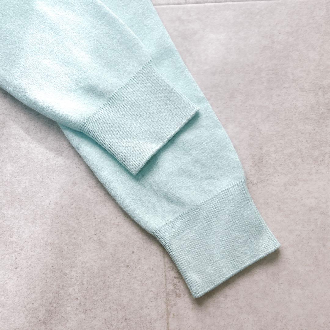 タグ付✨CaBAN コットンカシミヤ パールロゴポロカーディガン 完売色 現行