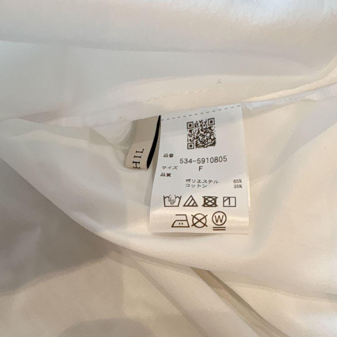 LE PHIL タイプライター ギャザーブラウス ホワイト 24AW 美品