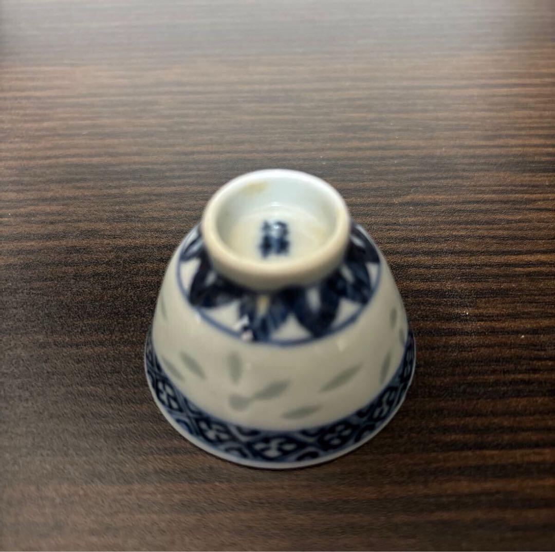 中国　蛍　康熙年製　染付赤絵蛍蓋茶碗　清代　煎茶道具・康熙年製・唐物