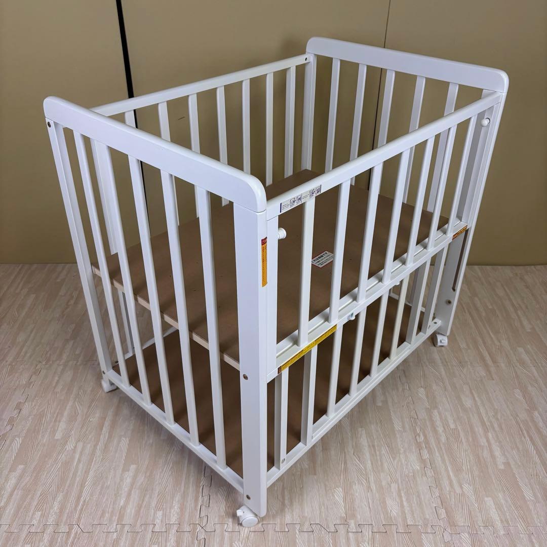 除菌清掃済　☆超美品☆　ミニベビーベッド　ホワイト