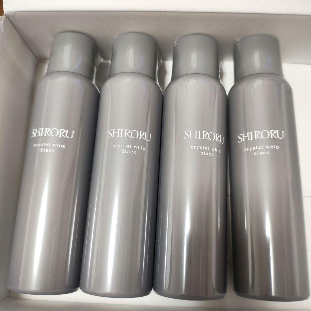 シロル✨クリスタルホイップ ブラック✨炭泡洗顔✨炭の力✨毛穴ケア✨4本セット