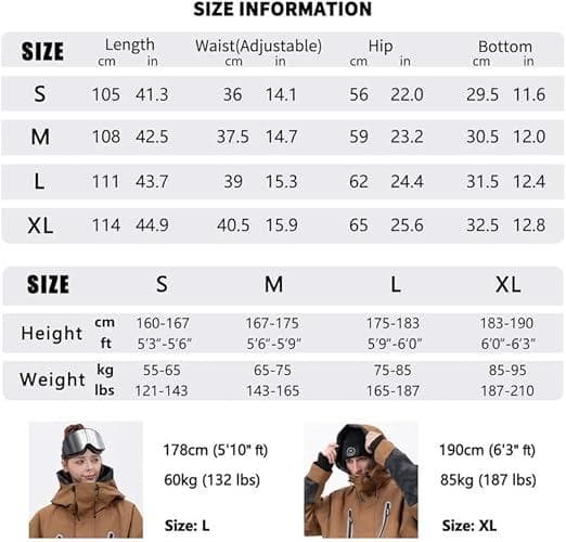 [VERB] メンズ バギー カーゴ スキーパンツ 15K防水 M