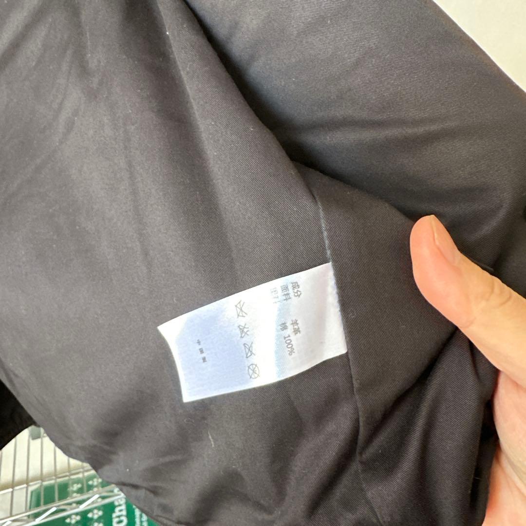 肉厚ゴートレザー製サンプルベスト／本水牛ボタン／REALSIMONS