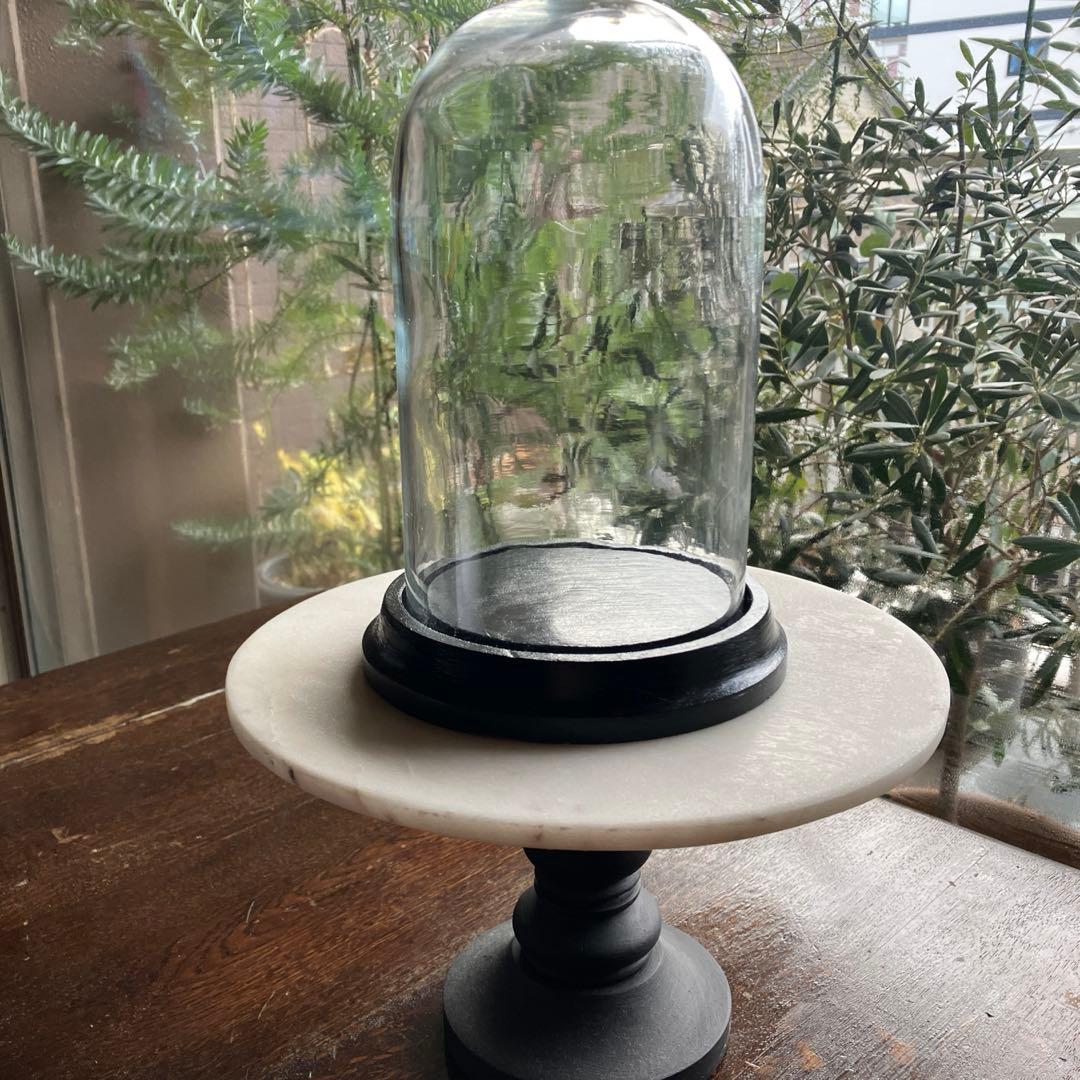 フランスアンティーク　ガラスドーム　気泡