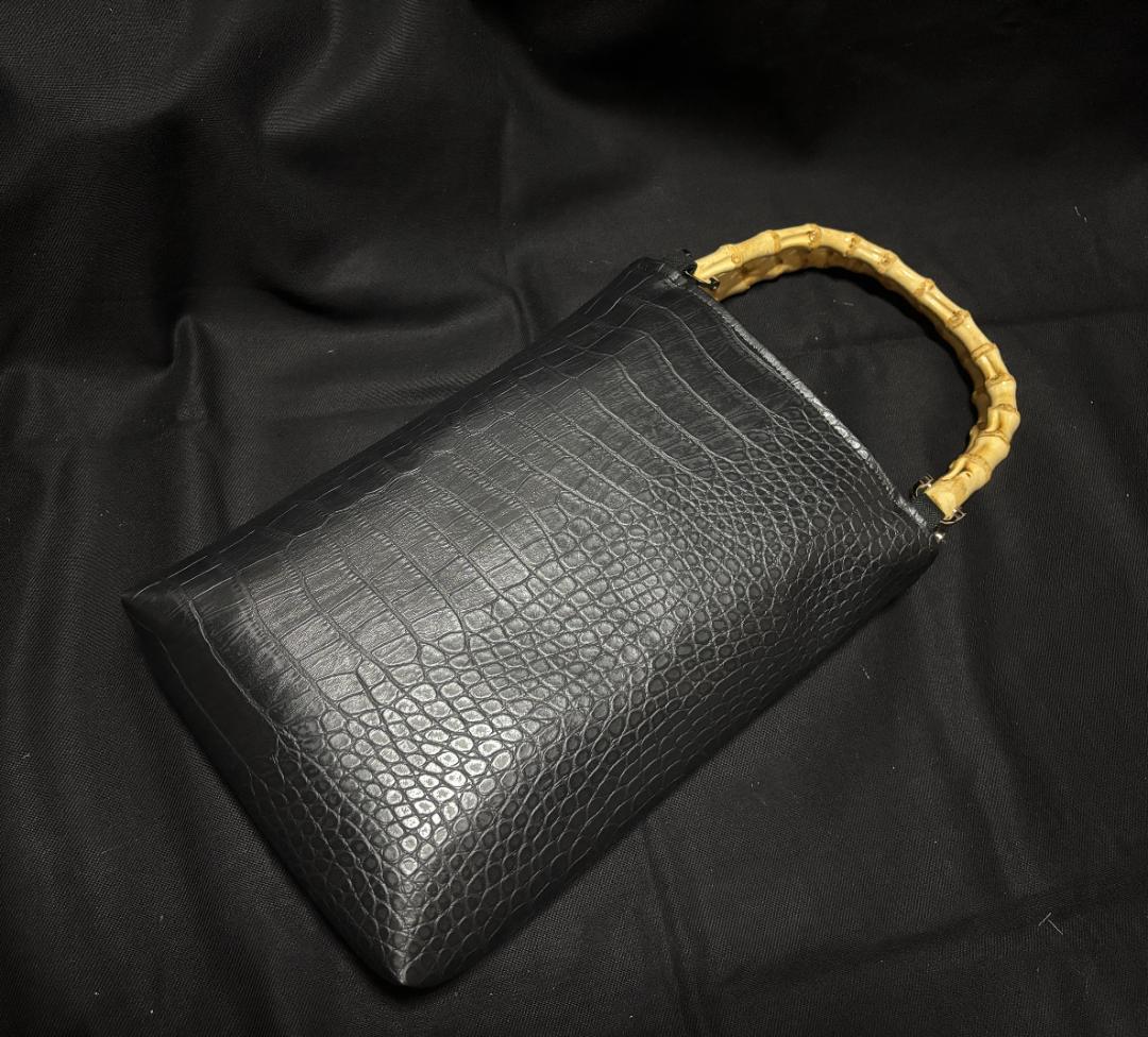バンブー手提げ クロコダイル