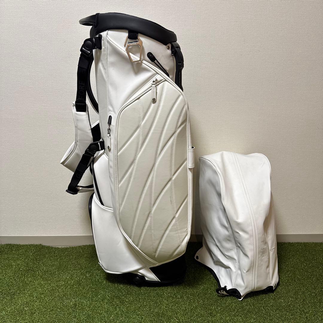 G/FORE × VESSEL キャディバッグ ホワイト 9型 スタンド破損