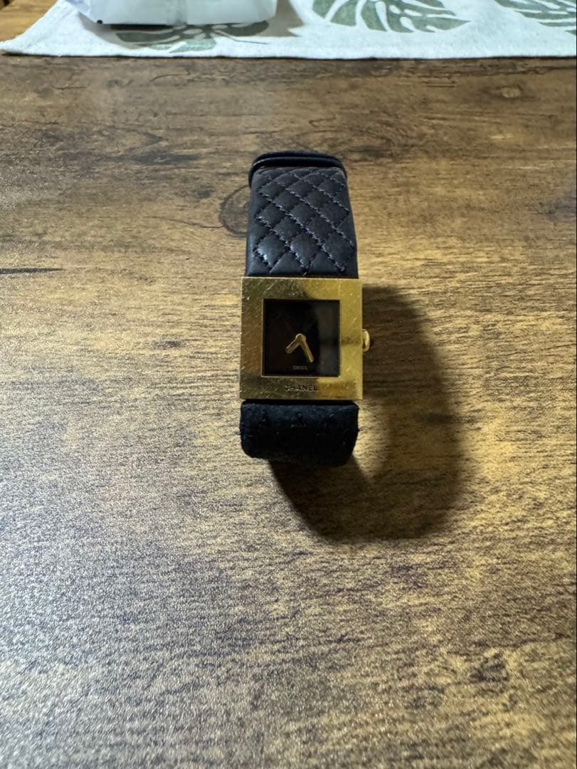 CHANEL マトラッセゴールドk18sizeＳ ブラックH0680