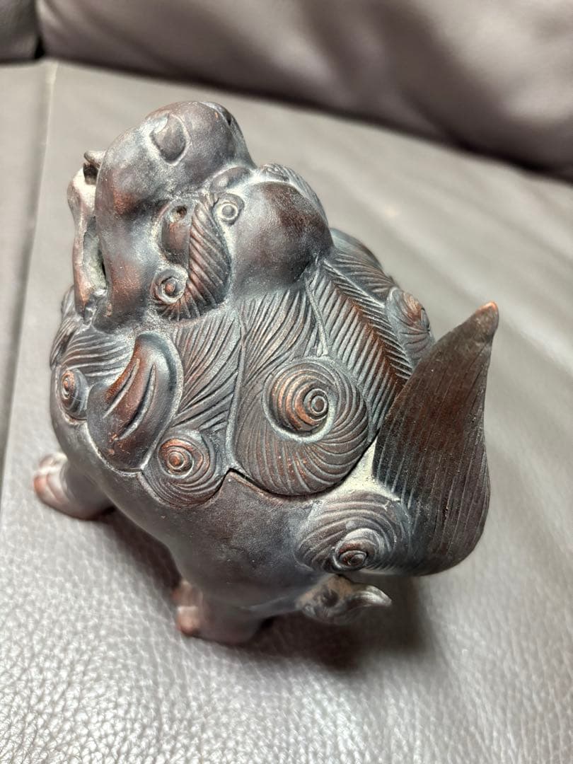 獅子　香炉　置物