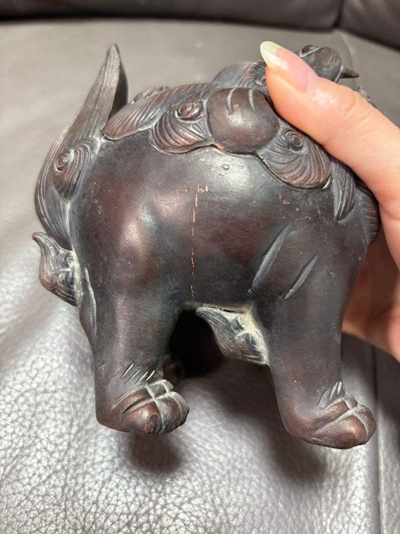 獅子　香炉　置物