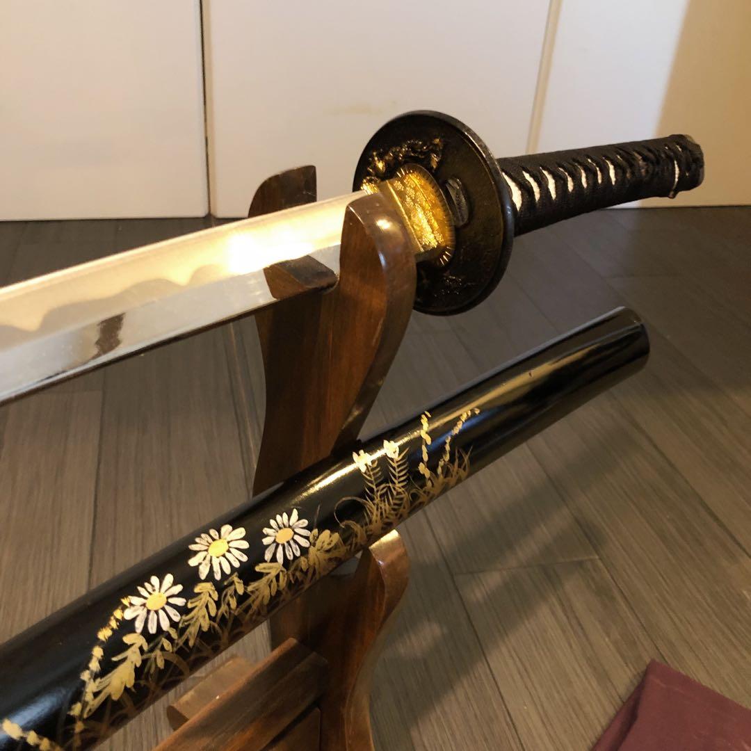 kh　高級模造刀　居合刀　茶拵え　亜合金刀身　名刀　　刀袋あり