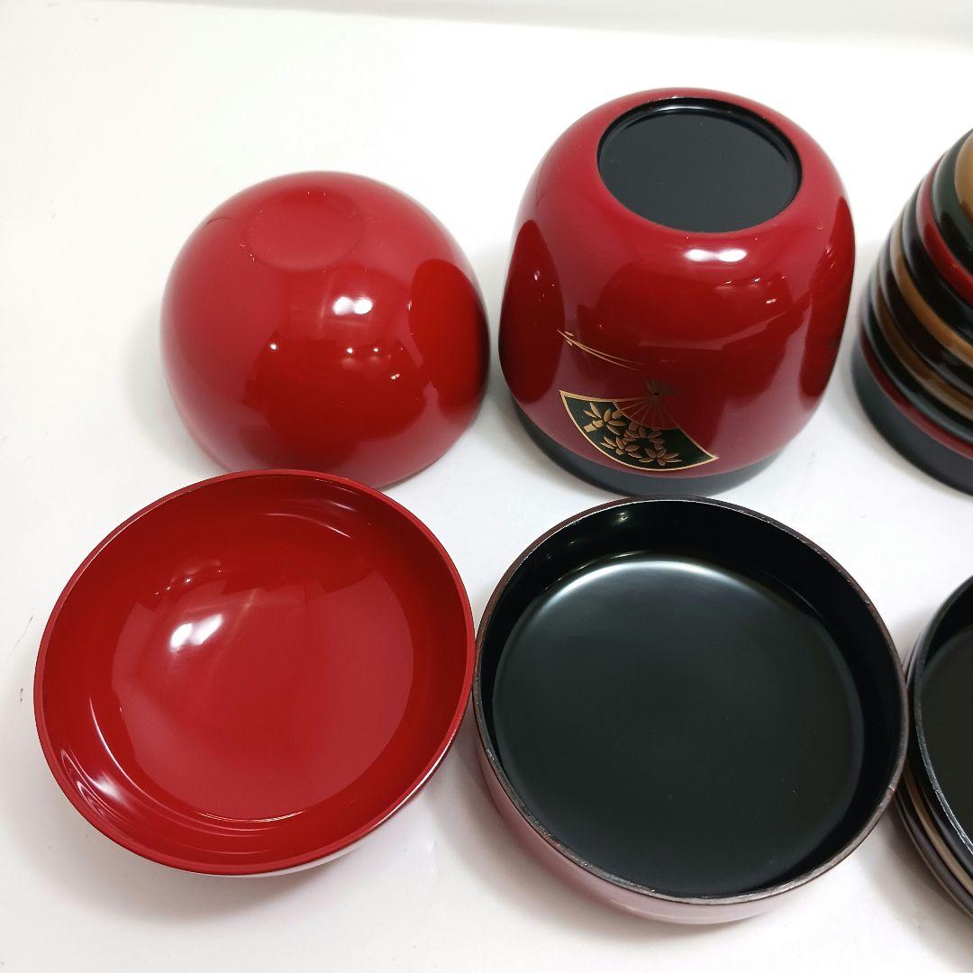 Y3122-102 茶道具 蒔絵 独楽塗 竹製等 棗6点セット 　ひ