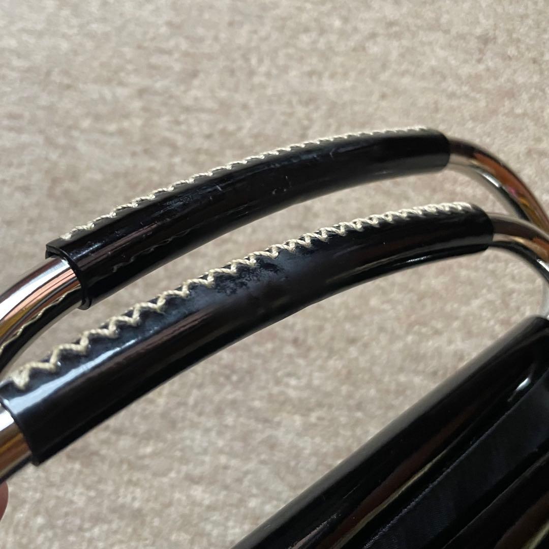 PRADA プラダ ボストンバック ハンドバッグbag 黒 エナメル