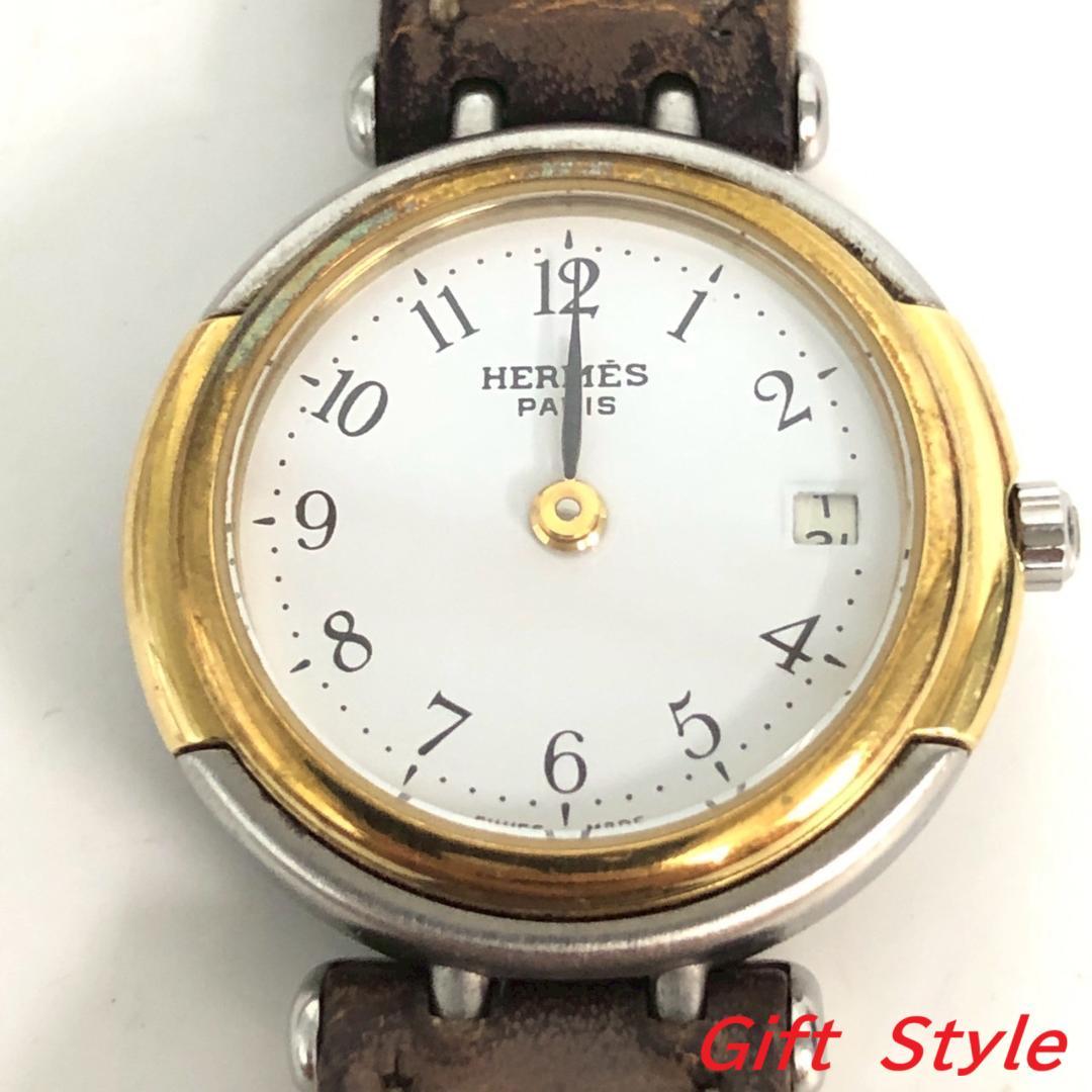 HERMES エルメス 腕時計 ウィンザーデイト シルバー 小物 レディース