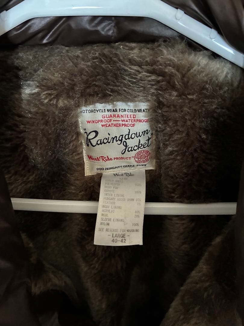 west ride レーシングダウンジャケット L