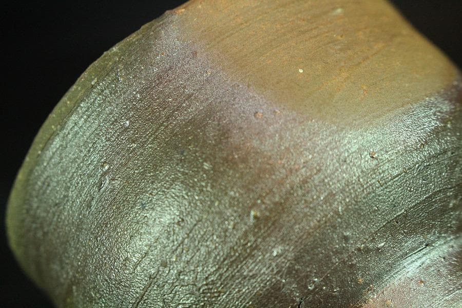 備前 稲荷作 造 ぐい呑 酒器 共箱 保証 未使用(K-A414)