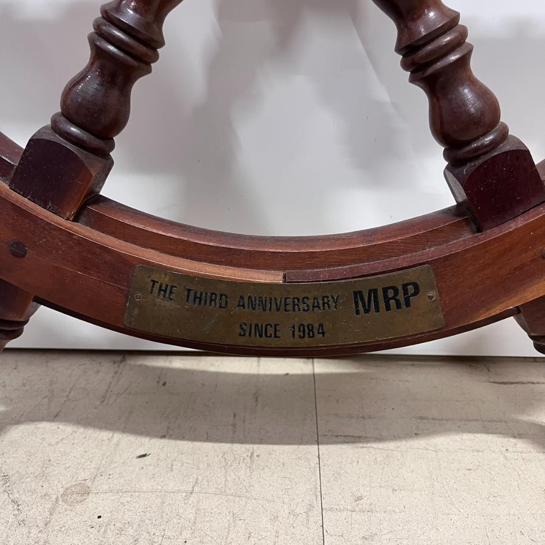 K◆木製 船舵 アンティーク 舵輪 ハンドル インテリア オブジェ