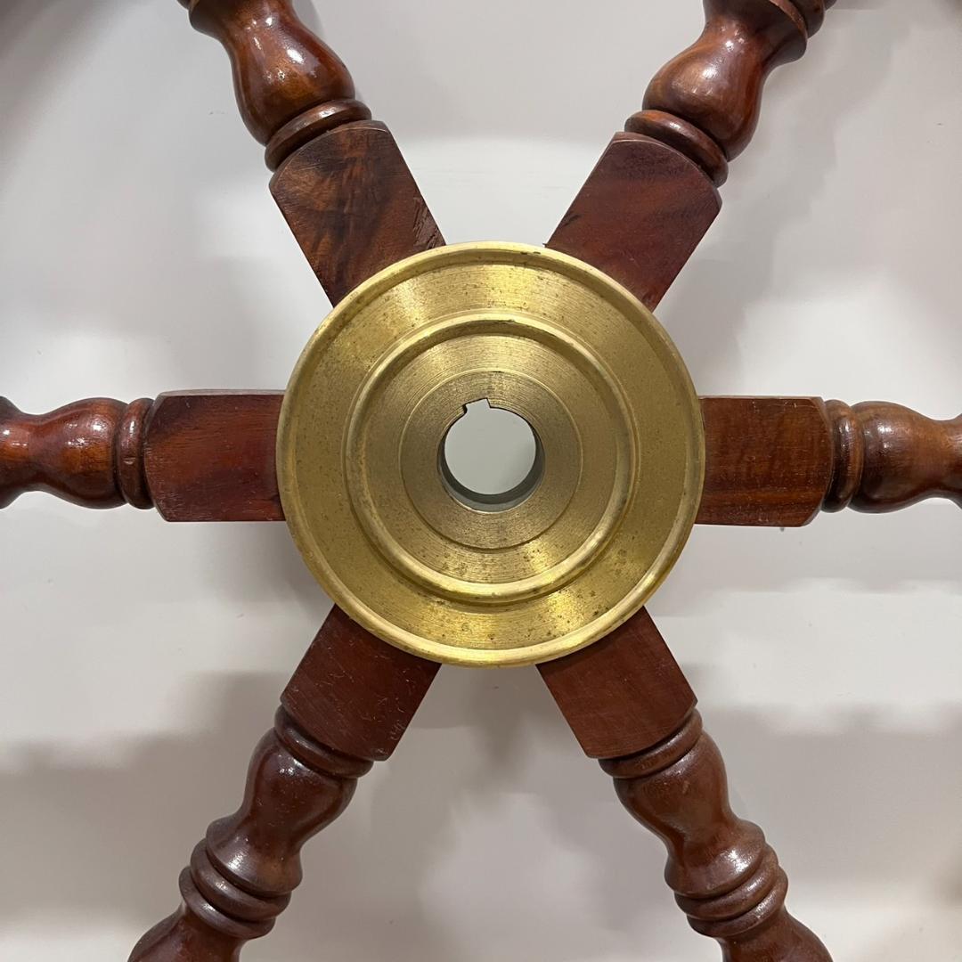 K◆木製 船舵 アンティーク 舵輪 ハンドル インテリア オブジェ