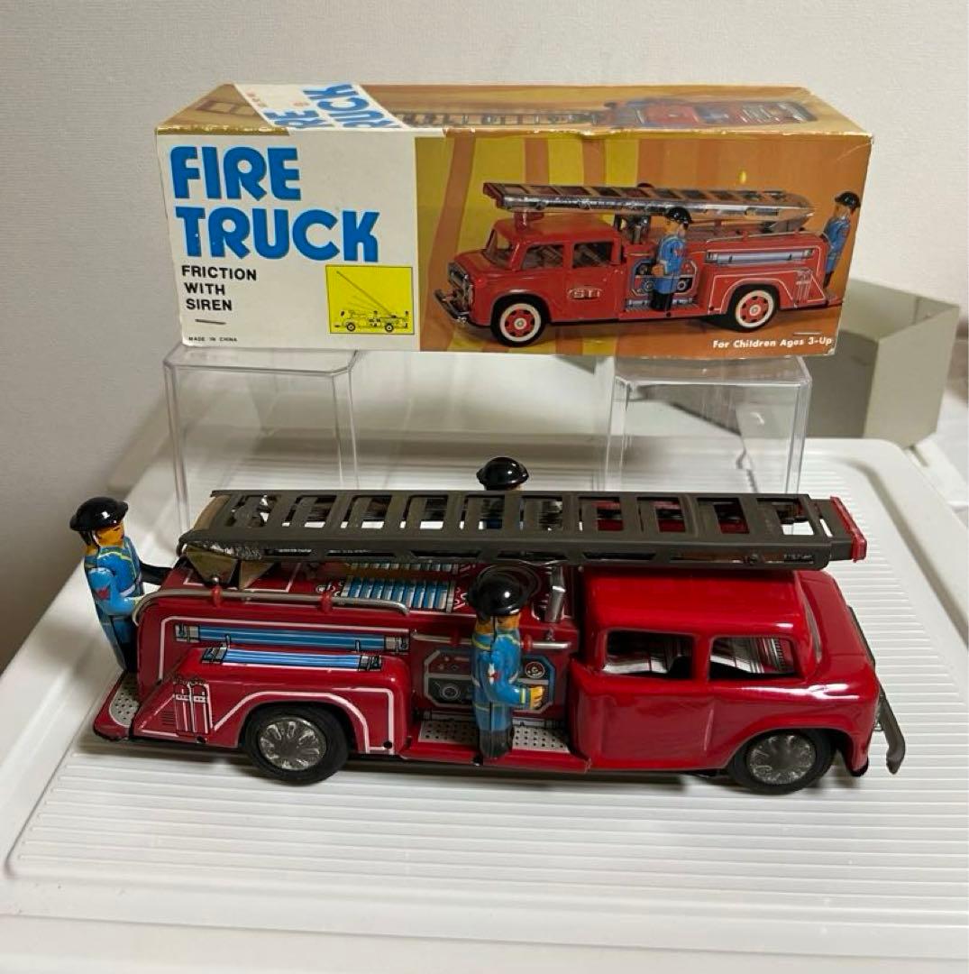 ブリキのおもちゃ（消防車　はしご車）