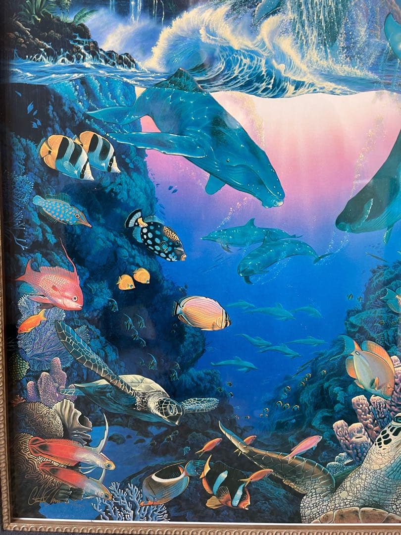 【あの頃欲しかった!世界限定225ラッセン】Lassenサイン入りキャンバス額装