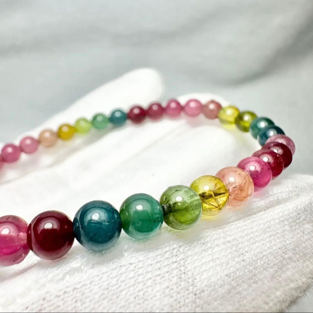 素晴らしい発色！！　マルチカラートルマリン　ブレスレット