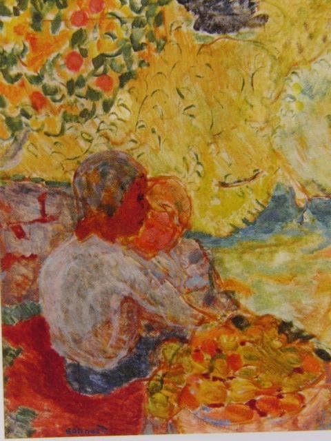 ビエール ボナール、【地中海の庭】、新品高級額 額装付、年代物・希少画集画