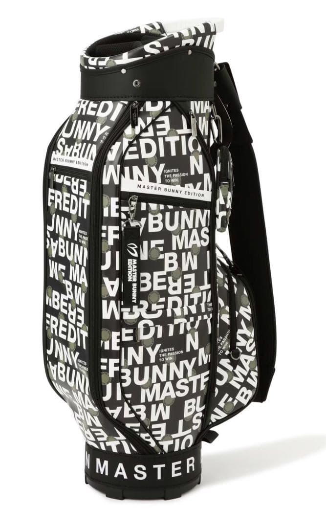 MASTER BUNNY EDITION キャディバック 総柄プリント　黒