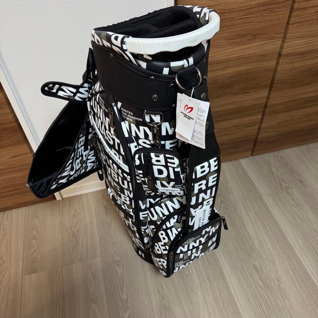 MASTER BUNNY EDITION キャディバック 総柄プリント　黒