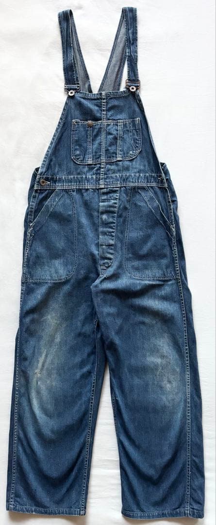 40's 希少 ビンテージ ミリタリー オーバーオール 月桂榭 色落ち 赤ミミ