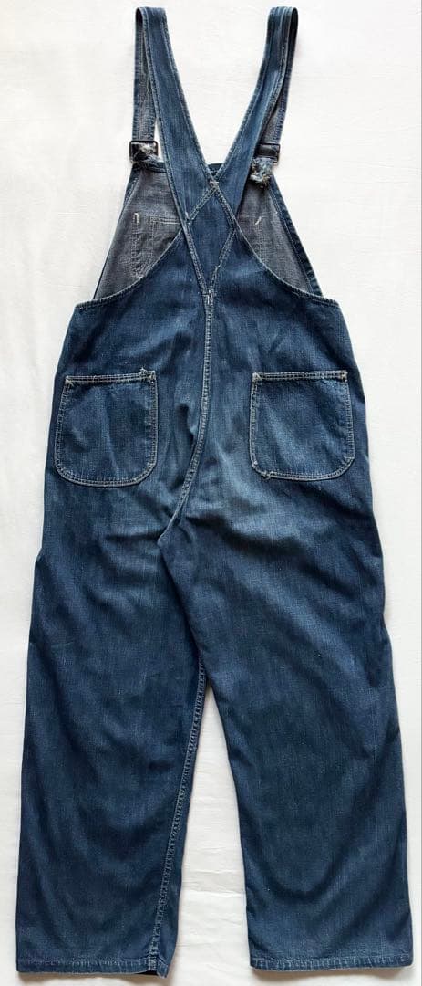 40's 希少 ビンテージ ミリタリー オーバーオール 月桂榭 色落ち 赤ミミ